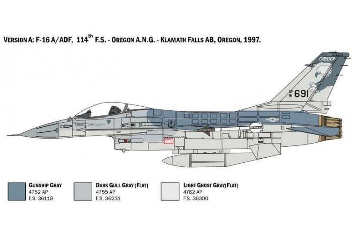 Model Kit letadlo 2786 - F-16A Fighting Falcon (1:48)