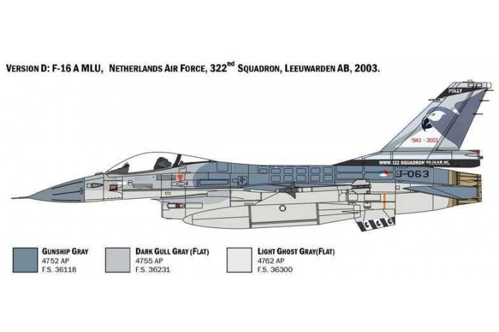 Model Kit letadlo 2786 - F-16A Fighting Falcon (1:48)