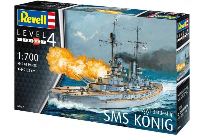 Plastic ModelKit loď 05157 - WWI Battleship SMS KÖNIG (1:700)