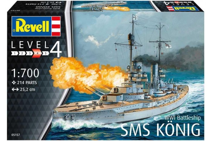 Plastic ModelKit loď 05157 - WWI Battleship SMS KÖNIG (1:700)