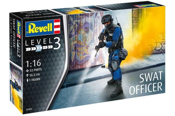 Plastic ModelKit figurka 02805 - SWAT Officer (1:16)