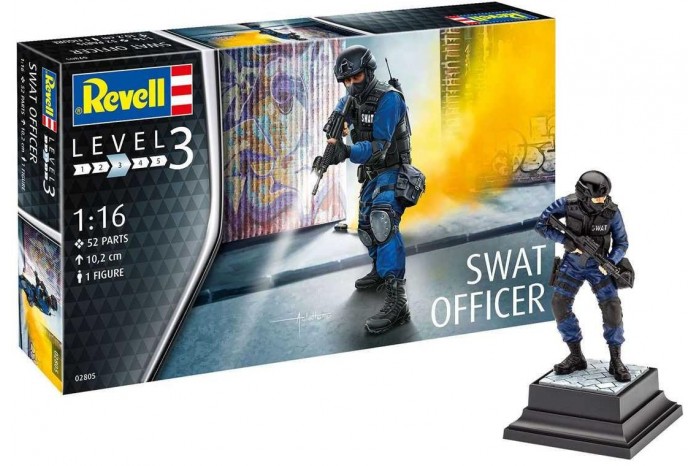 Plastic ModelKit figurka 02805 - SWAT Officer (1:16)