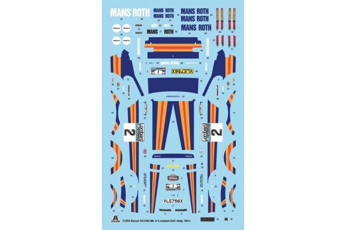 Model Kit auto 3650 - Ford Escort RS1800 MK.II Lombard RAC Rally (1:24)