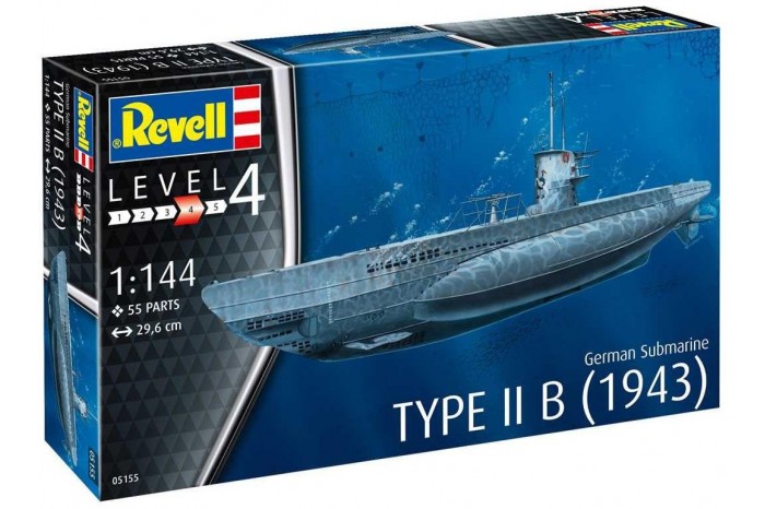 Plastic ModelKit ponorka 05155 - German Submarine Type IIB (1943) (1:144)