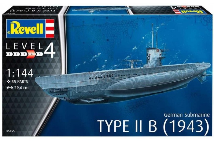 Plastic ModelKit ponorka 05155 - German Submarine Type IIB (1943) (1:144)
