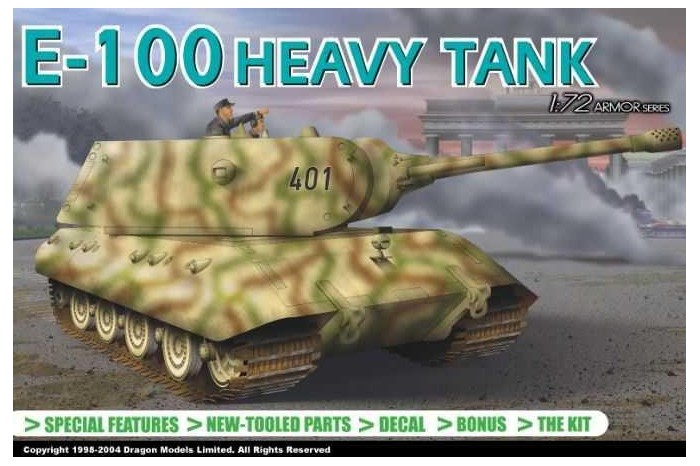 Model Kit tank 7256 - GERMAN HEAVY TANK E-100 (1:72)