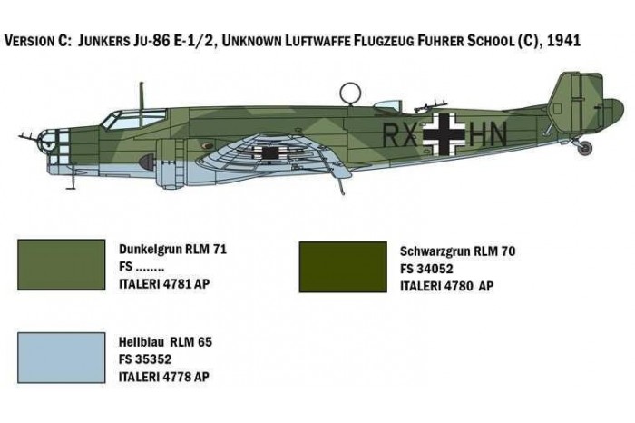 Model Kit letadlo 1391 - JU 86 E1/E2 (1:72)