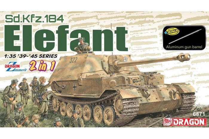 Model Kit tank 6871 - Sd.Kfz.184 Elefant (2 in 1) (1:35)