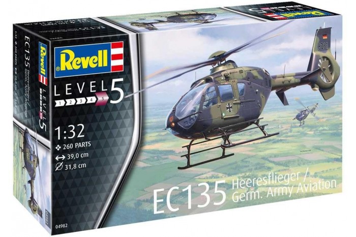 Plastic ModelKit vrtulník 04982 - EC 135 Heeresflieger / German Army Aviation (1:32)