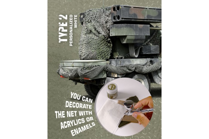 Bílá kamuflážní síť, typ 2 (CAMOUFLAGE NET WHITE TYPE 2) - AK8063