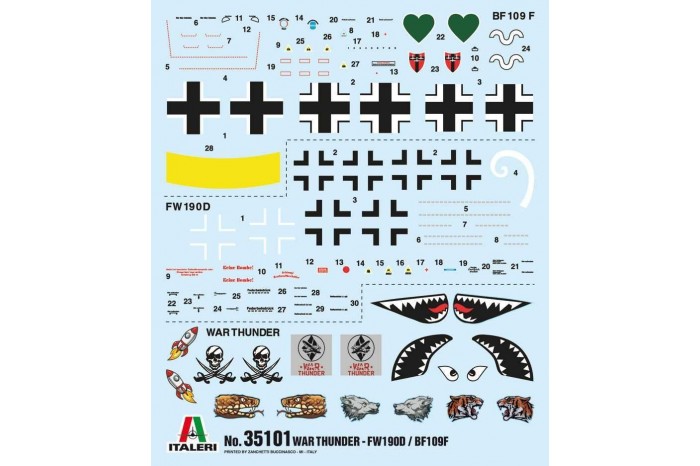 Model Kit War Thunder 35101 - BF109 F-4 and FW 190 D-9 (1:72)