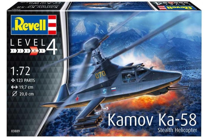 Plastic ModelKit vrtulník 03889 - Kamov Ka-58 Stealth (1:72)