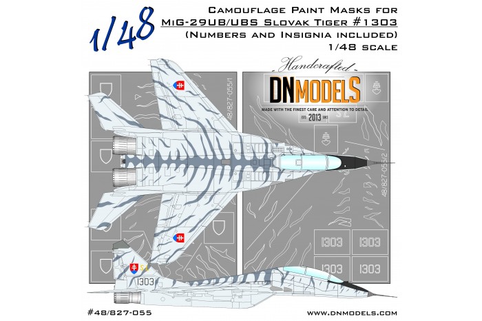 Mask set - Slovak Tiger Camo MiG-29UB/UBS Fulcrum-B (1:48) - 48/827-055