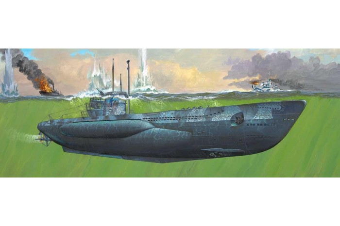 Plastic ModelKit ponorka Limited Edition 05163 - German Submarine Type VII C/41 (Platinum Edition) (1:72)