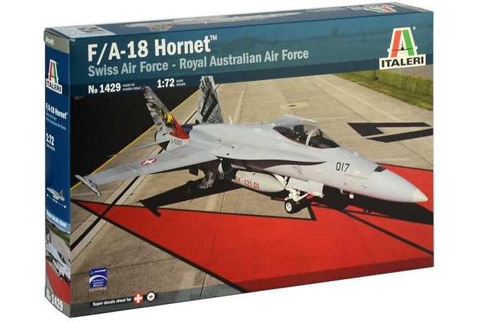 Model Kit letadlo 1429 - F/A 18 Hornet Swiss A.F./RAAF (1:72)