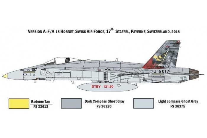 Model Kit letadlo 1429 - F/A 18 Hornet Swiss A.F./RAAF (1:72)