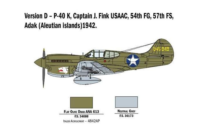 Model Kit letadlo 2795 - P-40E/K Kittyhawk (1:48)
