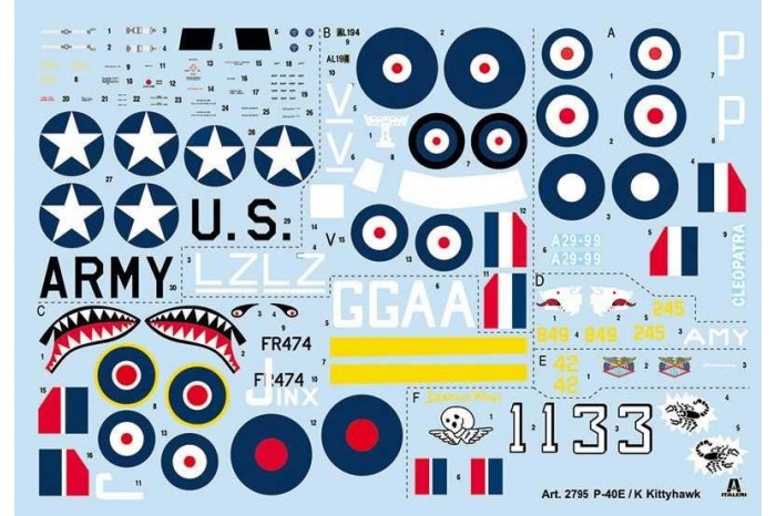 Model Kit letadlo 2795 - P-40E/K Kittyhawk (1:48)