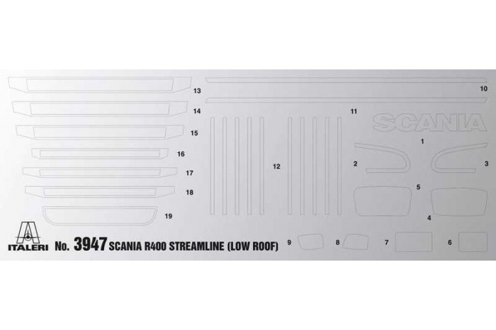 Model Kit truck 3947 - SCANIA R400 STREAMLINE Flat Roof (1:24)