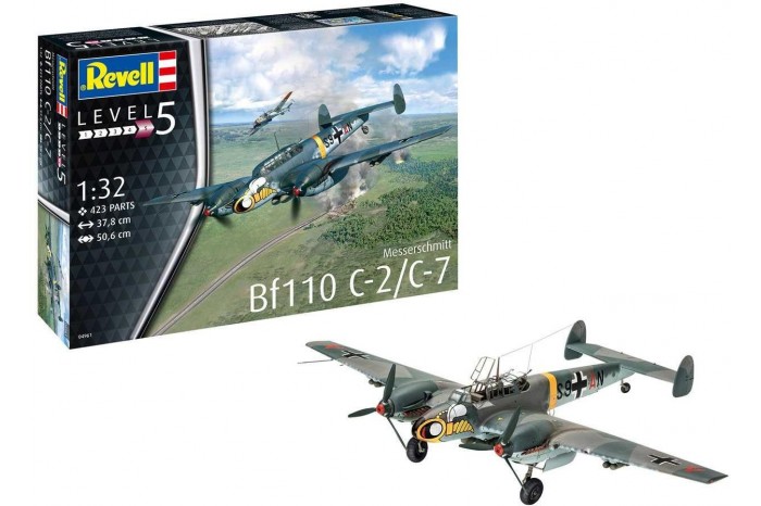 Plastic ModelKit letadlo 04961 - Messerschmitt Bf110 C-2/C-7 (1:32)