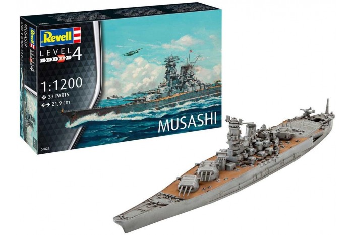Plastic ModelKit loď 06822 - Musashi (1:1200)