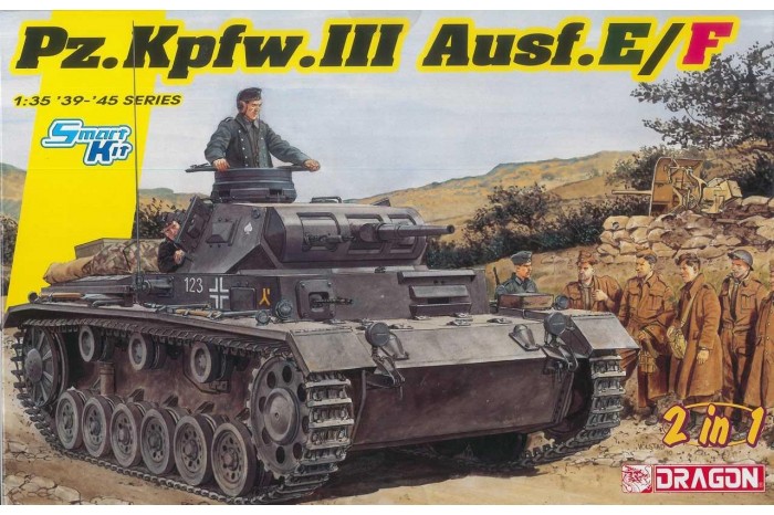 Model Kit tank 6944 - Pz.Kpfw.III Ausf.E/F (Smart kit) (2 in 1) (1:35)