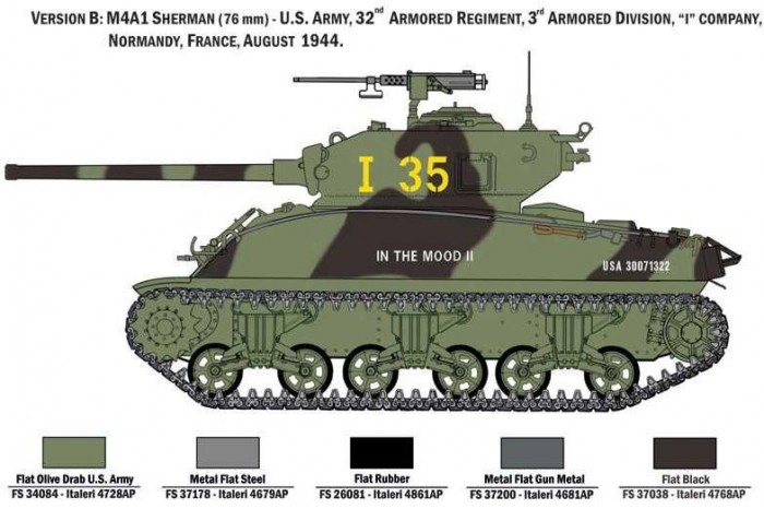 Model Kit tank 6568 - M4A1 Sherman with U.S. Infantry (1:35)