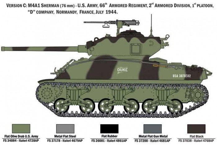 Model Kit tank 6568 - M4A1 Sherman with U.S. Infantry (1:35)