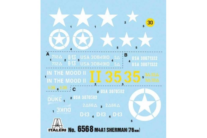 Model Kit tank 6568 - M4A1 Sherman with U.S. Infantry (1:35)