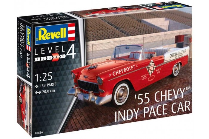 Plastic ModelKit auto 07686 - '55 Chevy Indy Pace Car (1:25)