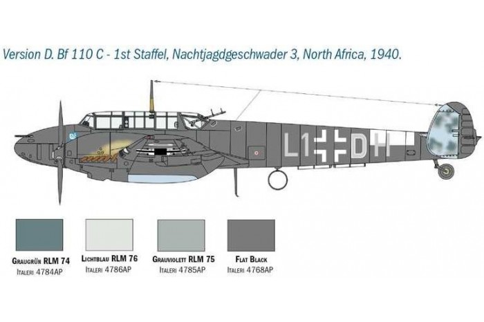 Model Kit letadlo 2794 - BF 110 C/D (1:48)
