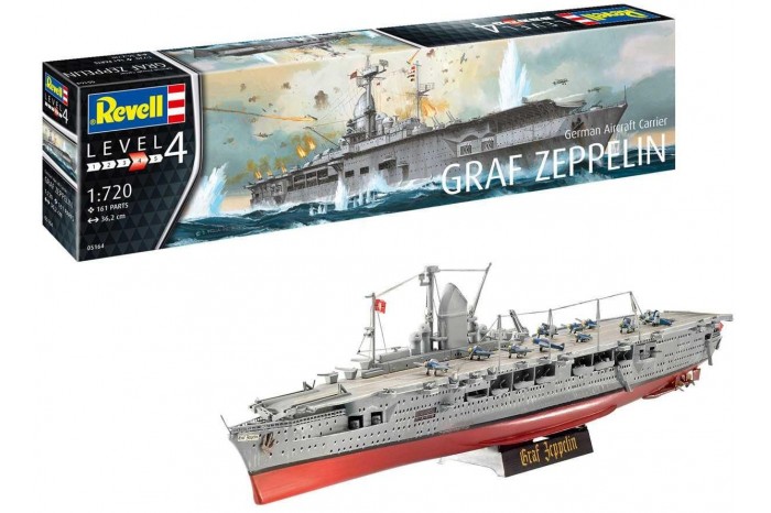 Plastic ModelKit loď 05164 - German Aircraft Carrier GRAF ZEPPELIN (1:720)