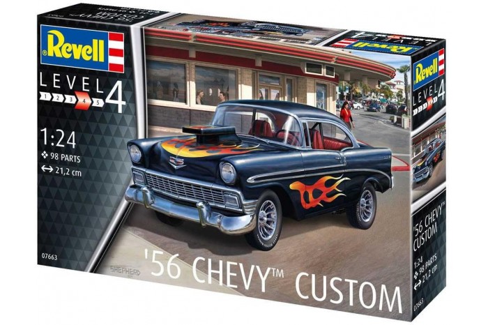 ModelSet auto 67663 - '56 Chevy Customs (1:24)