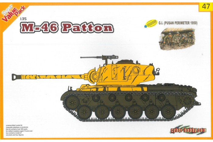 Model Kit tank 9147 - M46 Patton + G.I. (1:35)