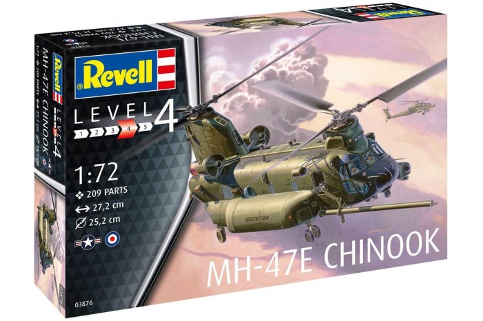 Plastic ModelKit vrtulník 03876 - MH-47 Chinook (1:72)
