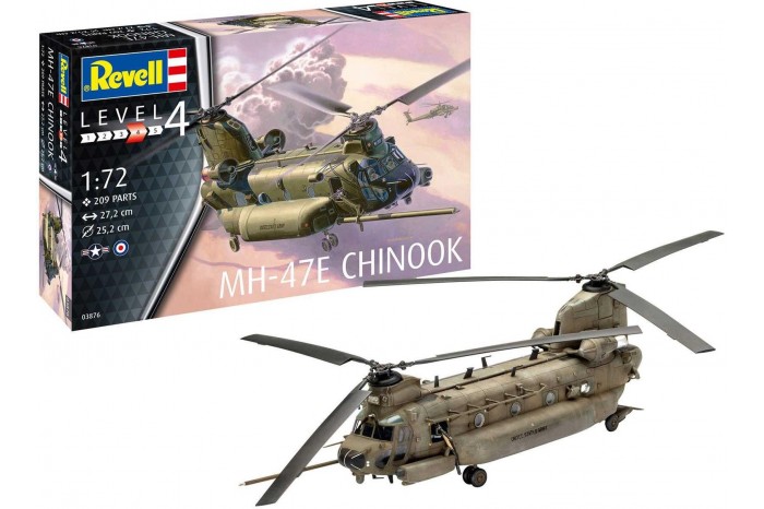 Plastic ModelKit vrtulník 03876 - MH-47 Chinook (1:72)