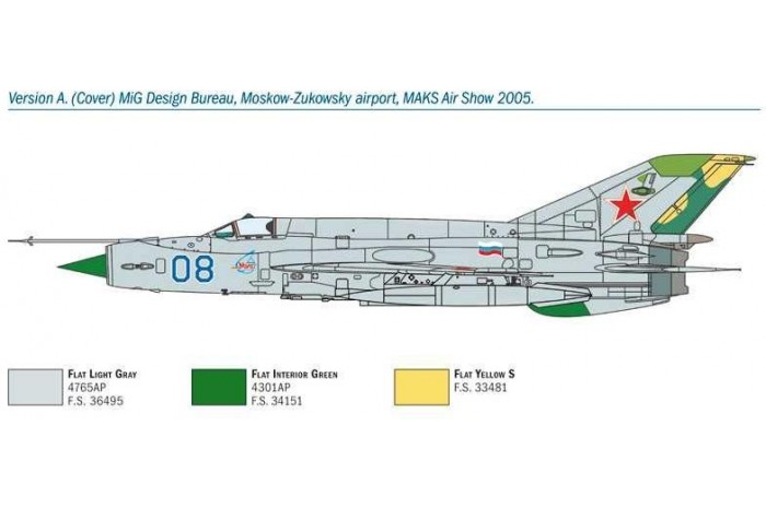 Model Kit letadlo 1427 - MiG-21 Bis ''Fishbed'' (1:72)