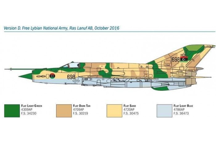 Model Kit letadlo 1427 - MiG-21 Bis ''Fishbed'' (1:72)