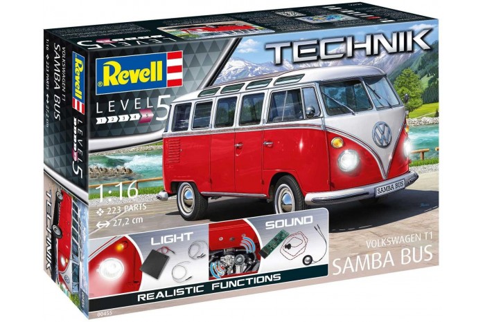 Plastic ModelKit TECHNIK auto 00455 - Volkswagen T1 "Samba Bus" (1:16)
