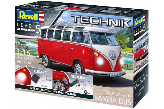 Plastic ModelKit TECHNIK auto 00455 - Volkswagen T1 "Samba Bus" (1:16)