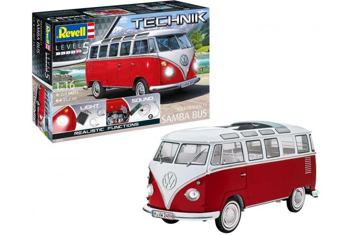 Plastic ModelKit TECHNIK auto 00455 - Volkswagen T1 "Samba Bus" (1:16)