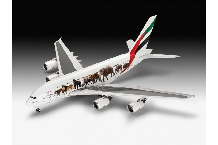 Plastic ModelKit letadlo 03882 - Airbus A380-800 Emirates "Wild Life" (1:144)