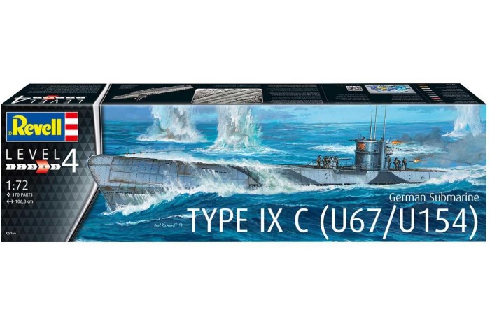 Plastic ModelKit ponorka 05166 - German Submarine Type IXC U67/U154 (1:72)