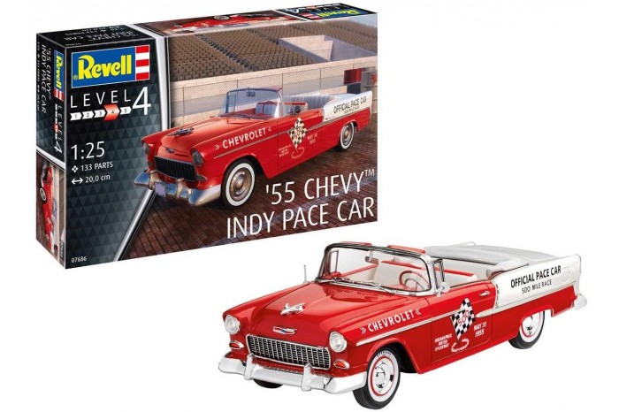 Modelset auto 67686 - 55 Chevy Indy Pace Car (1:25)