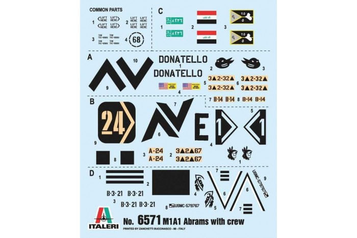 Model Kit tank 6571 - M1A2 ABRAMS with crew (1:35)