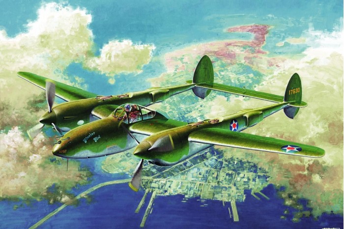 Model Kit letadlo 12208 - P-38F LIGHTNING GLACIER GIRL (1:48)