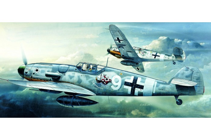 Model Kit letadlo 12467 - MESSERSCHMITT BF109G-6 (1:72)
