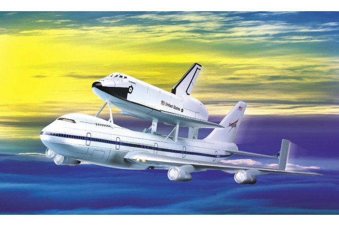 Model Kit vesmír 12708 - 1/288 SHUTTLE & 747 CARRIER (1:288)
