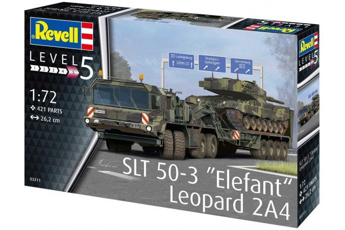 Plastic Modelkit military 03311 - SLT 50-3 "Elefant" + Leopard 2A4 (1:72)