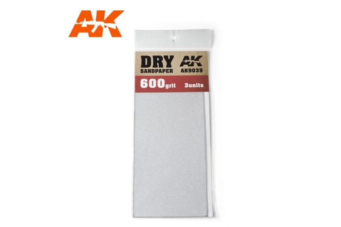 Brusný papír 600 - suché použití (Dry Sandpaper 600) 3ks - AK9039